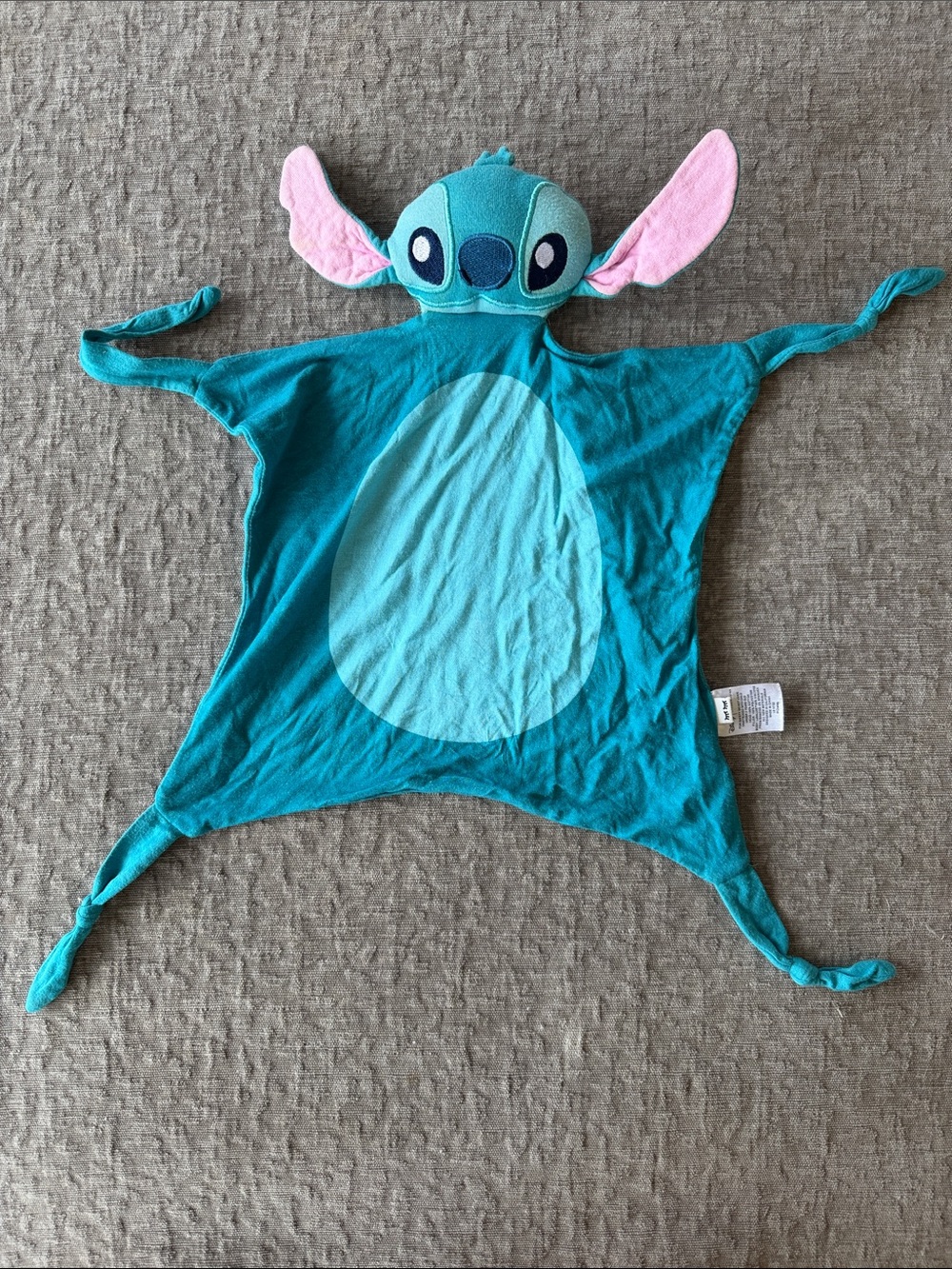 Little Sleepies Blue Stitch Character Lovey with Pink Ears